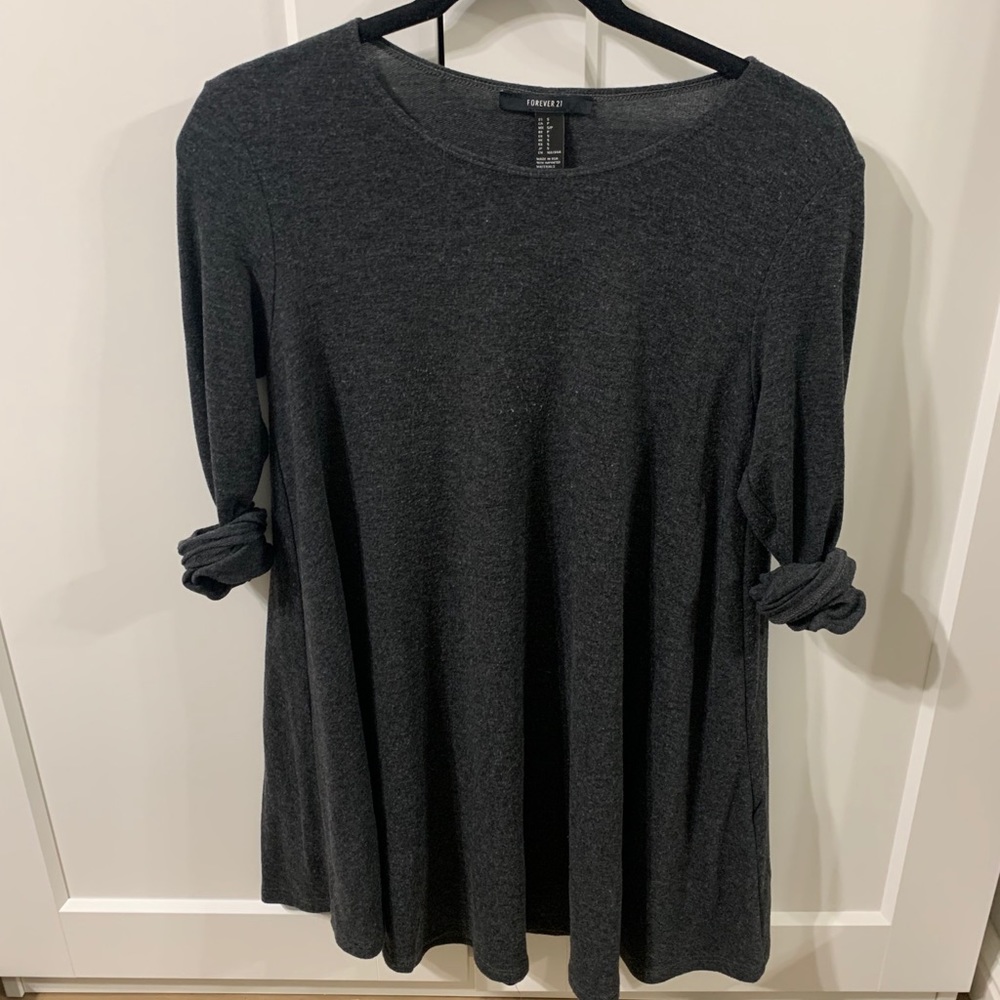 Forever 21 Long Sleeve Cotton Dress